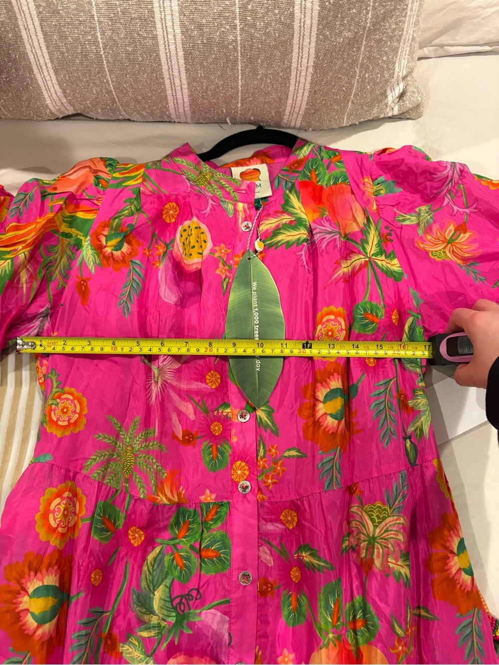 Farm Rio Pink Delicate Fruit Garden Mini Dress - Picture 8 of 9